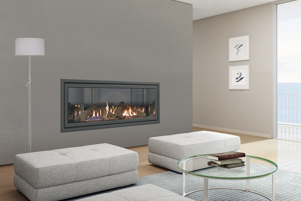 SLR-X balanced flue gas fireplace.