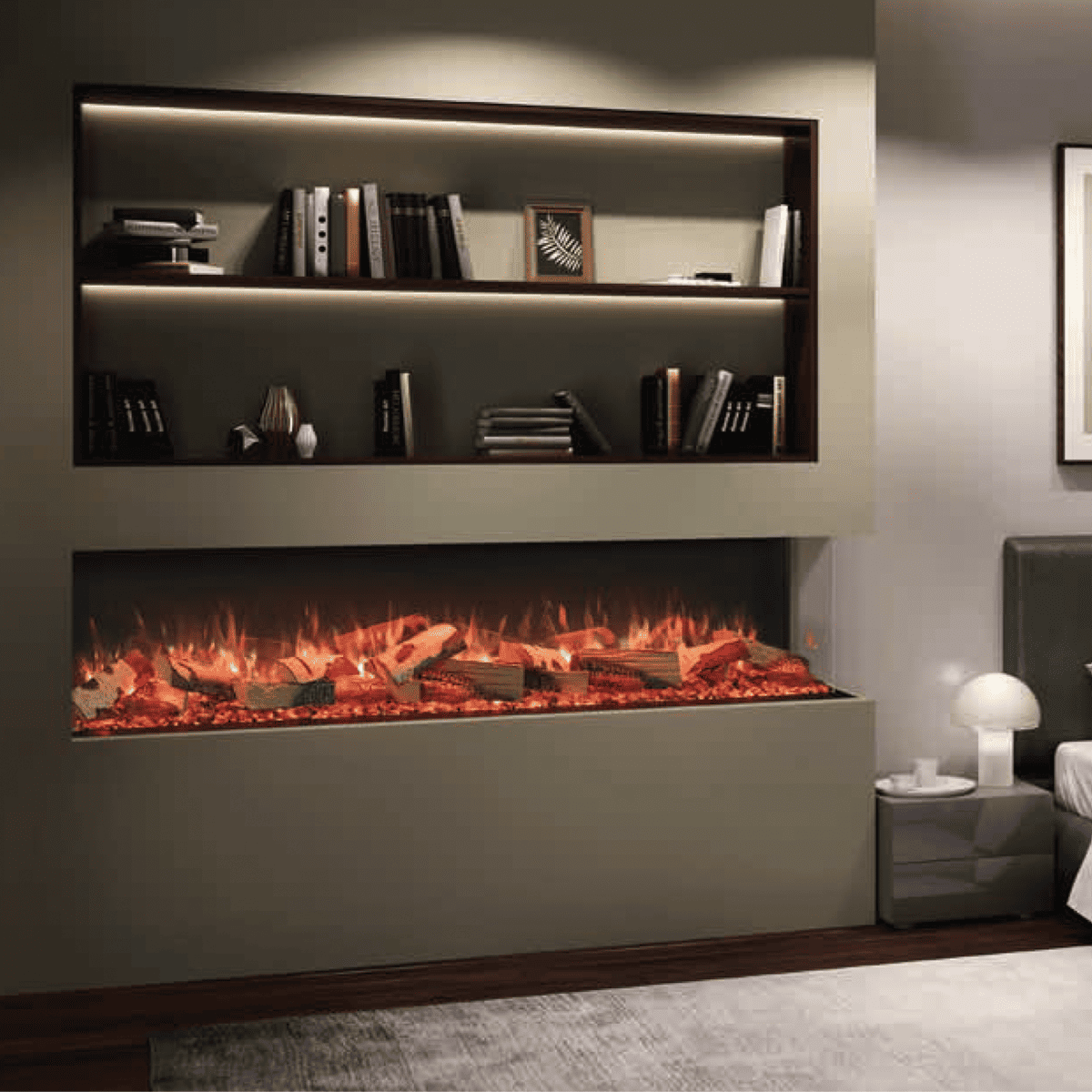 Electric fireplaces Melbourne - Fireplace in a bedroom setting