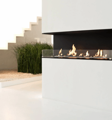 Premium Decoflame Montreal Left Corner Net Zero Built-In Fireplace with Burner Ethanol Vapour for Home Heating