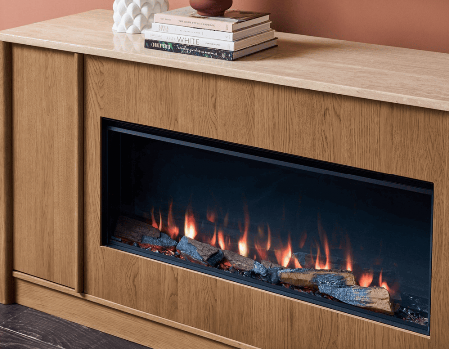 Gas Fireplace – Rustic-looking fireplace Gas Fireplace - Rustic-looking fireplace
