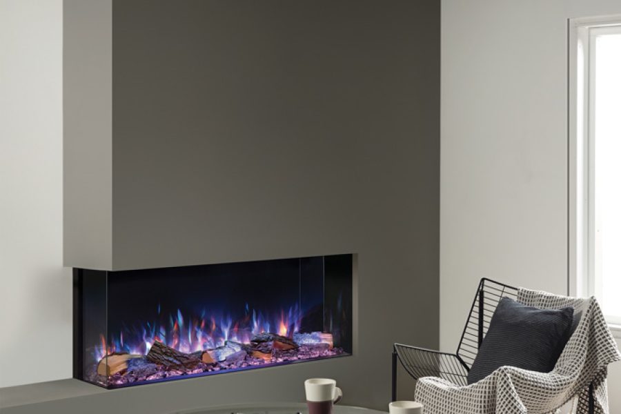 regency electric fireplace gray